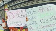 Comerciantes protestam contra onda de assaltos 