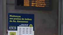 Pontos de ônibus metropolitanos são alterados na avenida Amazonas, em Belo Horizonte Pontos de ônibus metropolitanos são alterados na avenida Amazonas, em Belo Horizonte